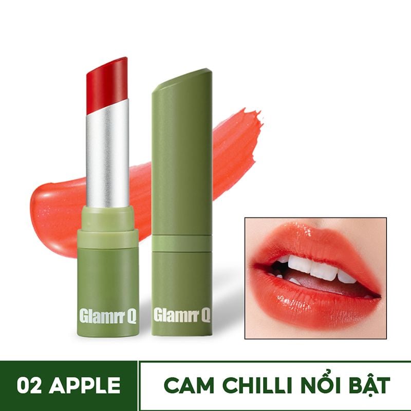 Son Dưỡng Có Màu Glamrr Q Thuần Chay Vegan Super Lip Balm 4.5g