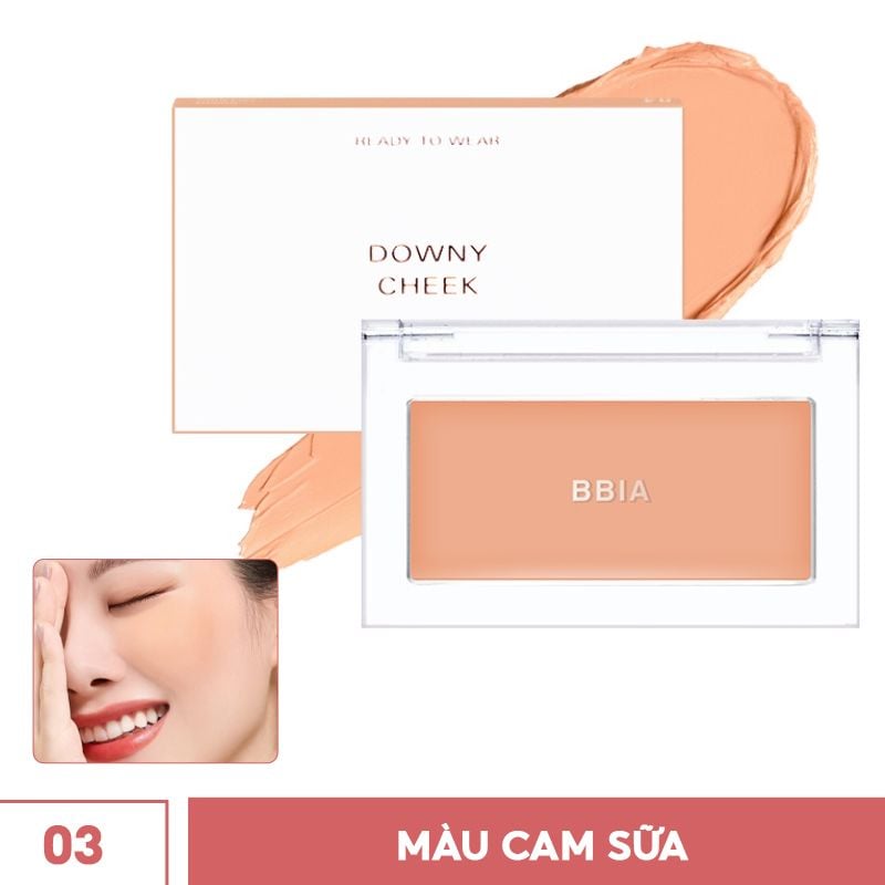 Má Hồng Dạng Kem Mềm Mịn, Chuẩn Màu Bbia Ready To Wear Downy Cheek 3.5g