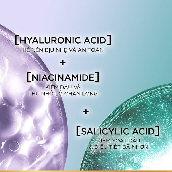  Serum L'Oreal Kiềm Dầu Ban Đêm Niacinamide 2% Revitalift Hyaluronic Acid Oil Control Serum 30ml 