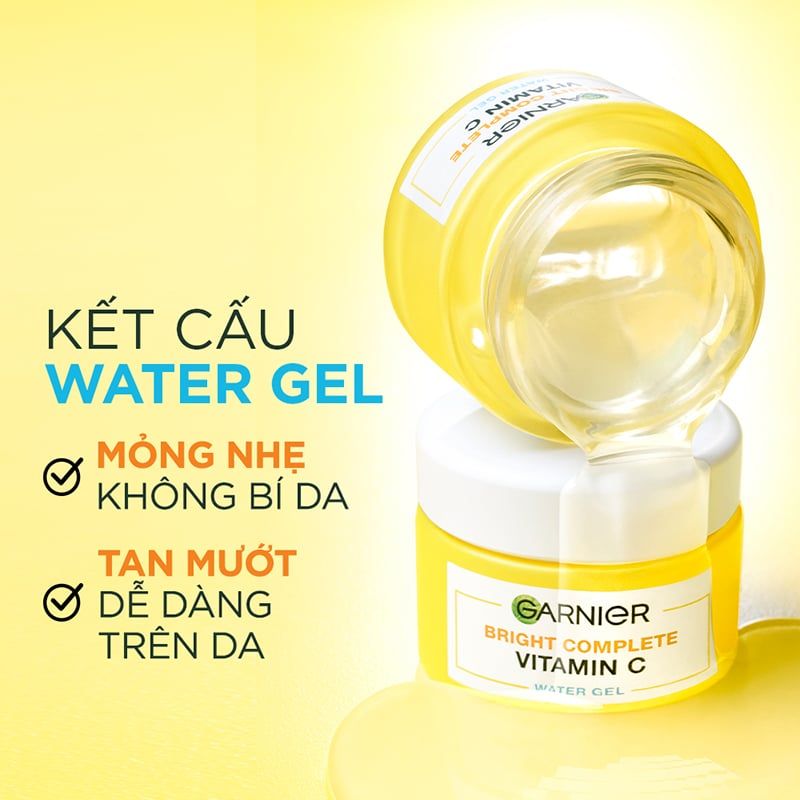 Gel Dưỡng Ẩm Garnier Hỗ Trợ Sáng Da Bright Complete Vitamin C Water-gel 50ml