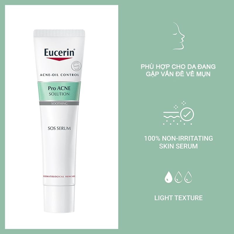 Serum Tinh Chất Dưỡng Cho Da Mụn Eucerin Pro Acne SOS Serum 40ml