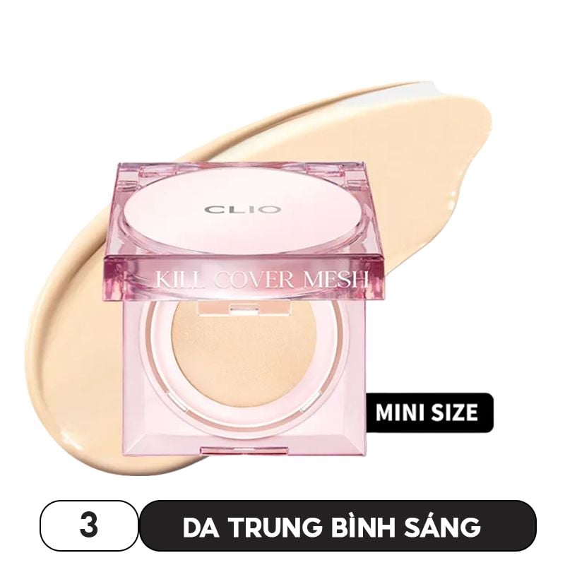 Phấn Nước Che Phủ Mỏng Mịn Clio Kill Cover Mesh Glow Cushion SPF50+ PA++++