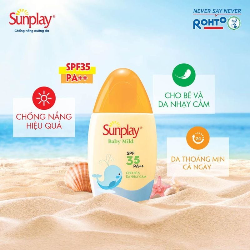 Kem Chống Nắng Sunplay Dành Cho Bé Và Da Nhạy Cảm Baby Mild SPF35/PA++ 30g