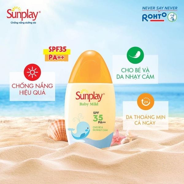  Kem Chống Nắng Sunplay Dành Cho Bé Và Da Nhạy Cảm Baby Mild SPF35/PA++ 30g 