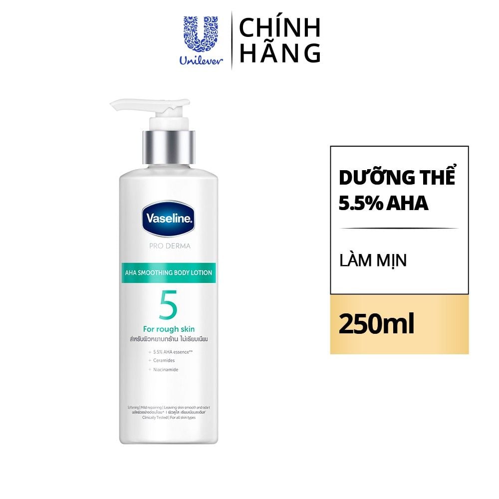 Sữa Dưỡng Thể Vaseline Cấp Ẩm, Dưỡng Da Sáng Mịn Pro Derma 250ml