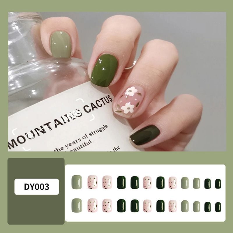 [NHẬP KHẨU] Hộp 24 Móng Tay Giả Siêu Bền Nhiều Họa Tiết Xinh Xắn TOOLA Nail Box (Kèm Keo, Dán Móng Tiện Dụng)