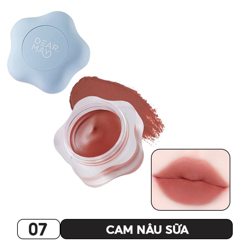 Son Kem Bùn Kiêm Má Hồng Mờ Lì Thuần Chay Dearmay Pure Falling Mood Lip Pot 6.5g