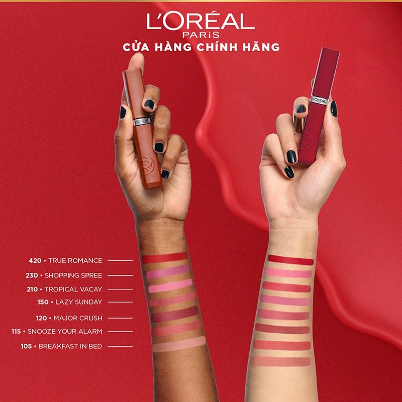 Son Kem Lì Nhẹ Môi, Lâu Trôi L'Oreal Infallible Matte Resistance