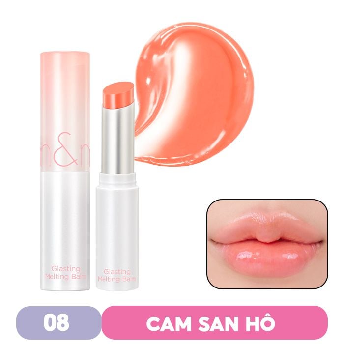 [VE-EASY] Son Dưỡng Dạng Thỏi Có Màu Thuần Chay Dưỡng Ẩm Mềm Môi Romand Glasting Melting Balm