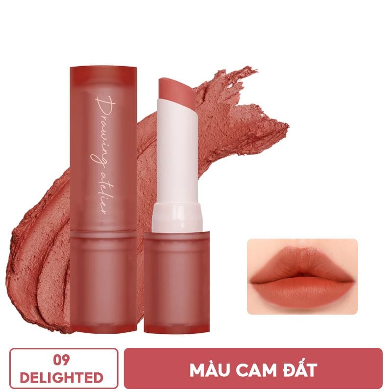 Son Thỏi Lì, Lên Màu Chuẩn I'm Meme Drawing Atelier Velvet Lipstick 3.5g