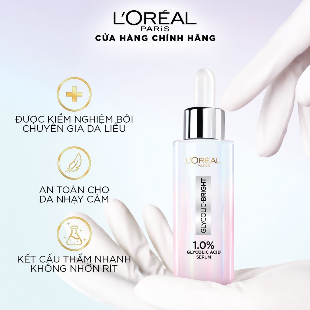 Serum L'oreal Tinh Chất Mờ Thâm Nám Sau 2 Tuần L'oreal Glycolic-Bright Instant Glowing Serum 30ml