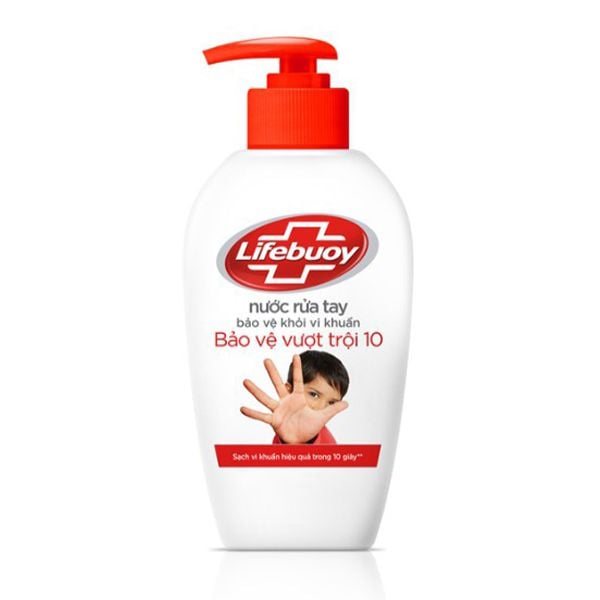 [180g] Nước Rửa Tay Bảo Vệ Khỏi Vi Khuẩn Lifebuoy - BẢO VỆ VƯỢT TRỘI 10