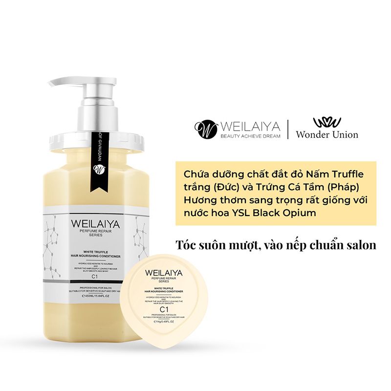 Dầu Xả Phục Hồi Đa Tầng Nấm Weilaiya White Truffle Nourishing Conditioner 450ml