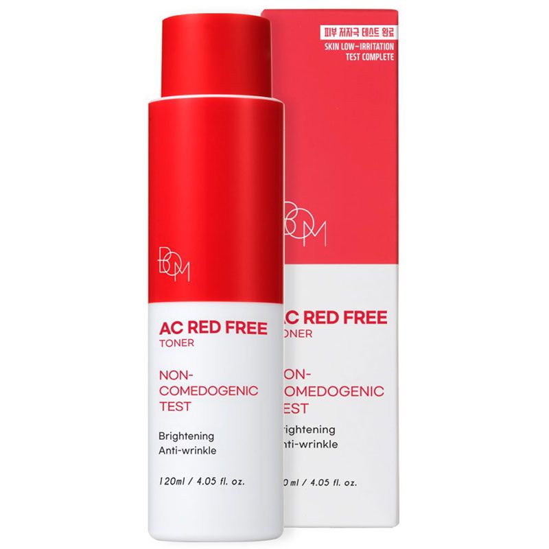 Nước Cân Bằng Dạng Gel B.O.M Hỗ Trợ Dưỡng Sáng Da Ngừa Mụn AC Red Free Toner 120ml