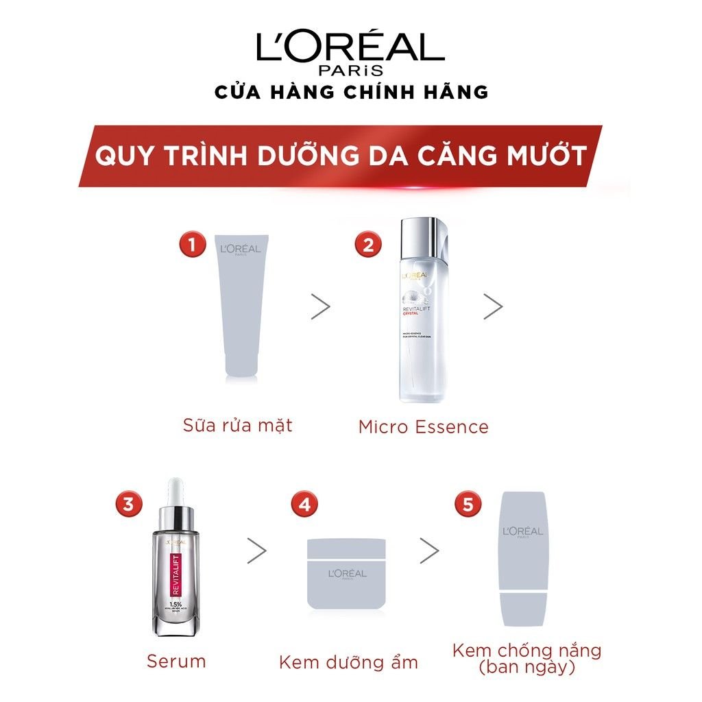 [65ml] Tinh Chất Dưỡng Da Căng Mướt Như "Pha Lê" L'Oreal Revitalift Crystal Micro-Essence