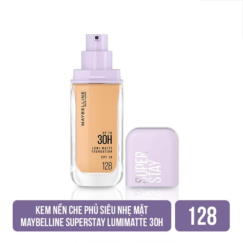 Kem Nền Bắt Sáng, Che Phủ Cao, Siêu Nhẹ Mặt Maybelline Super Stay Up To 30H Lumi Matte Foundation 35ml