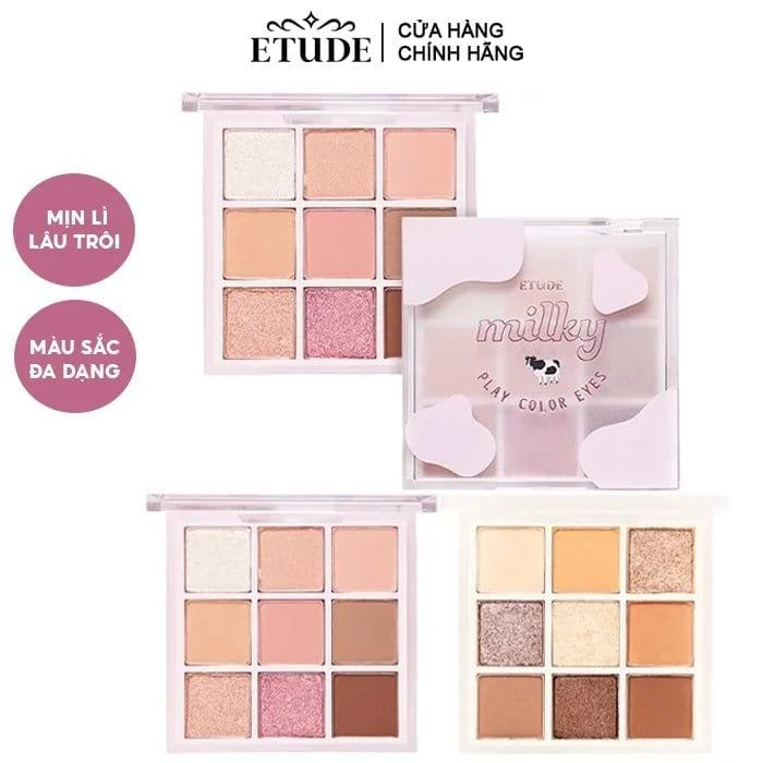 Bảng Phấn Mắt 9 Ô Ngọt Ngào, Trong Trẻo Etude Play Color Eyes Milky New Year #BLUEBERRY MILK