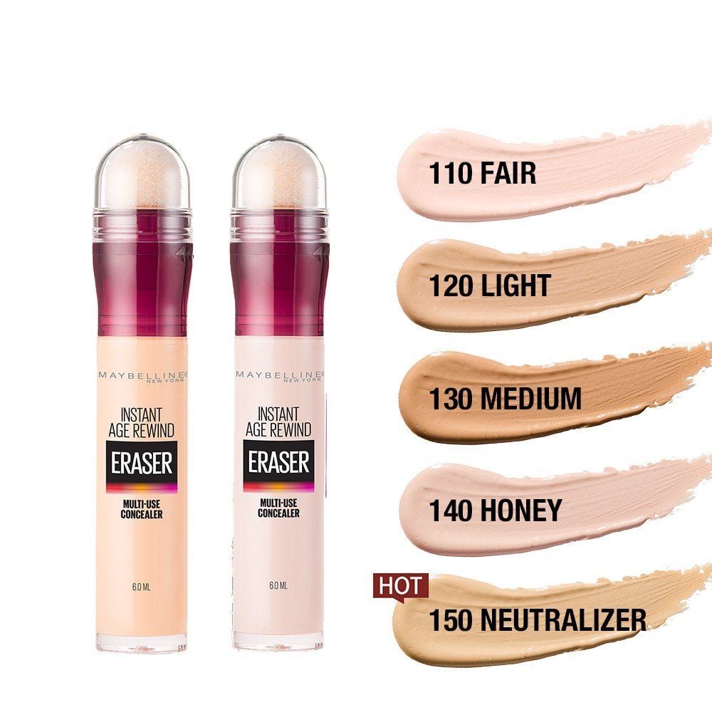 Bút Che Khuyết Điểm Maybelline Đa Năng Che Phủ Hoàn Hảo Instant Age Rewind Eraser Multi-Use Concealer SPF 30 6ml