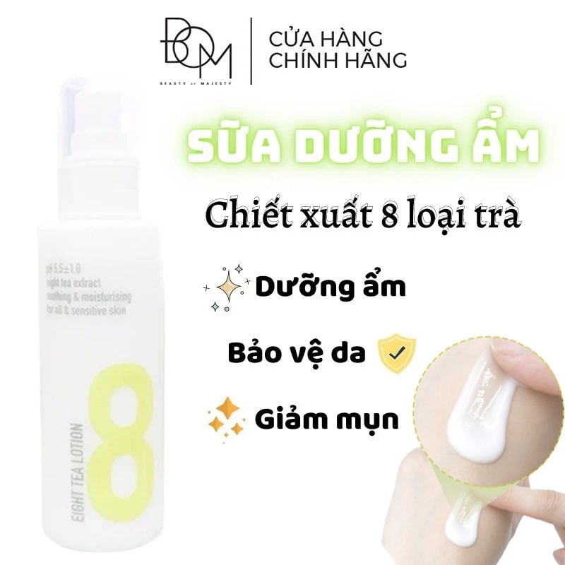 Sữa Dưỡng Ẩm B.O.M Chiết Xuất 8 Loại Trà Eight Tea Cleansing Lotion 120ml