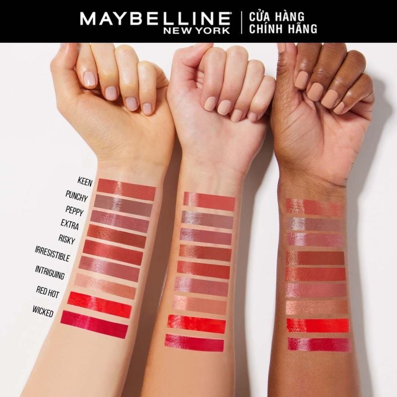 (BST SON "SỐT") Son Kem Bóng Bền Màu, Nhẹ Môi Maybelline New York Superstay Vinyl Ink 4.2ml