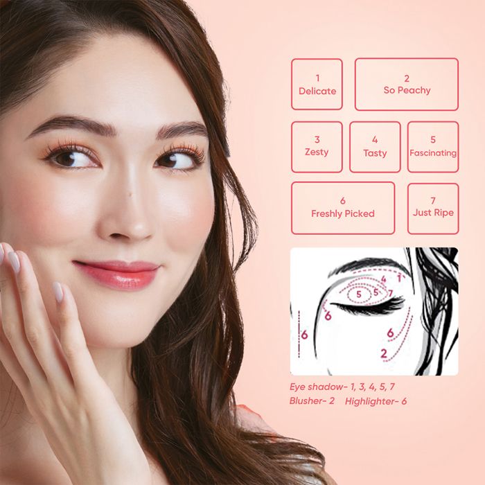 Bảng Phấn Mắt Và Má Hồng Đa Năng 7 Ô Silkygirl Eye & Face Palette 12.6g