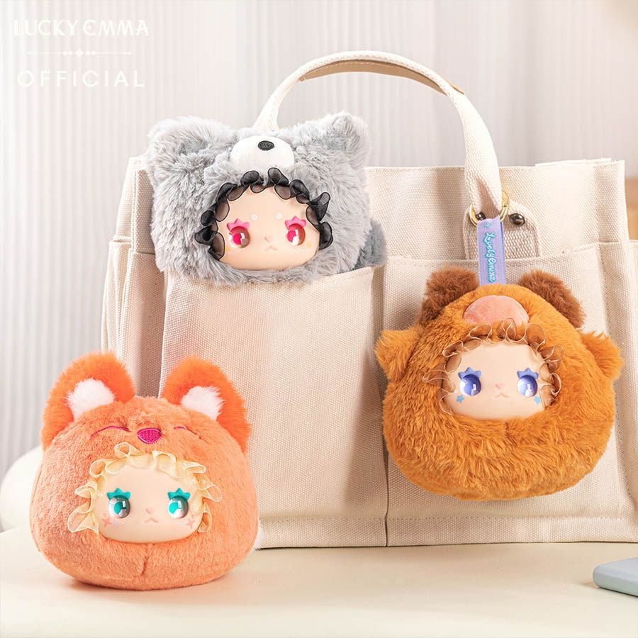 Móc Khóa Gấu Bông Lucky Emma RUA RUA ZOO Vinyl Face Plush Keychain Blind Box - MJ-000085 (1 box ngẫu nhiên)