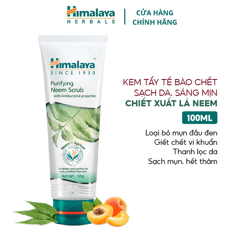 Tẩy Tế Bào Chết Sạch Da, Sáng Mịn Chiết Xuất Lá Neem Himalaya Purifying Neem Scrub 100ml