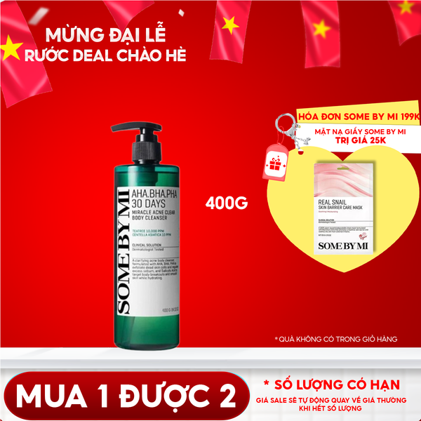 Sữa Tắm Làm Sạch Mụn Cơ Thể Some By Mi AHA-BHA-PHA 30 Days Miracle Acne Clear Body Cleanser 400g