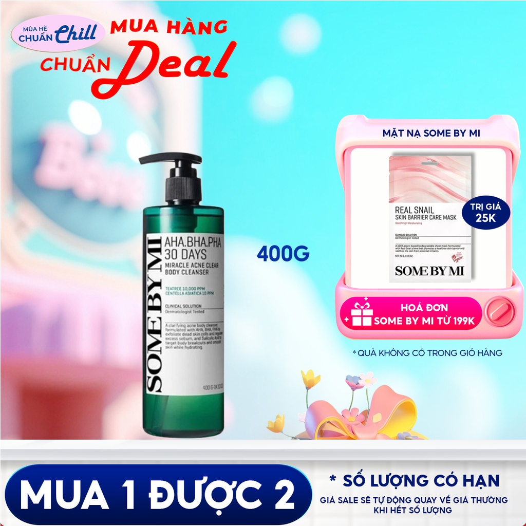 Sữa Tắm Làm Sạch Mụn Cơ Thể Some By Mi AHA-BHA-PHA 30 Days Miracle Acne Clear Body Cleanser 400g