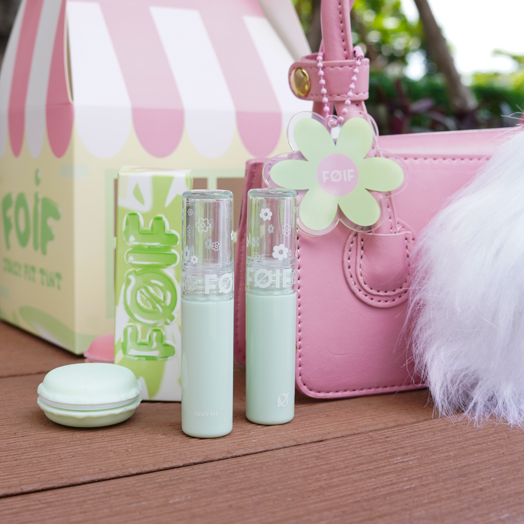 [Ver.2] Set 5 Son Tint Bóng Thuần Chay FOIF Juicy Fit Tint Ver.2 PR Box (full màu son kèm hộp)