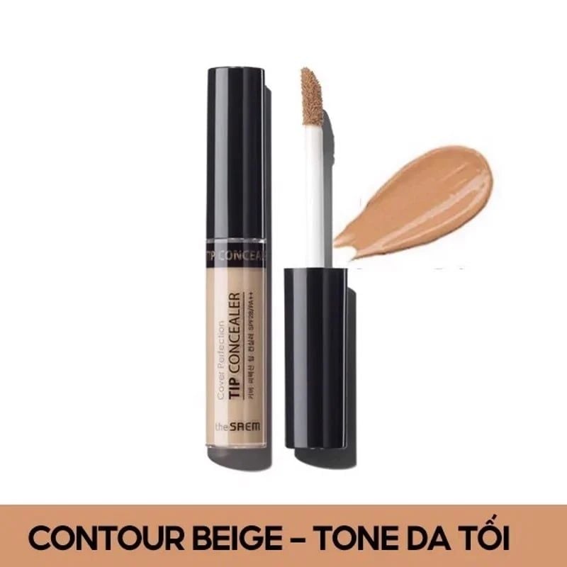 Kem Che Khuyết Điểm Có Chống Nắng Hàn Quốc The Saem Cover Perfection Tip Concealer SPF28/PA++