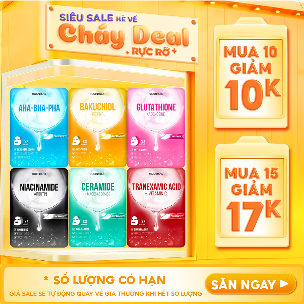 Mặt Nạ Dưỡng Ẩm, Dưỡng Trắng, Cải Thiện Nếp Nhăn, Phục Hồi Da Chuyên Sâu Foodaholic Ample Mask 23ml