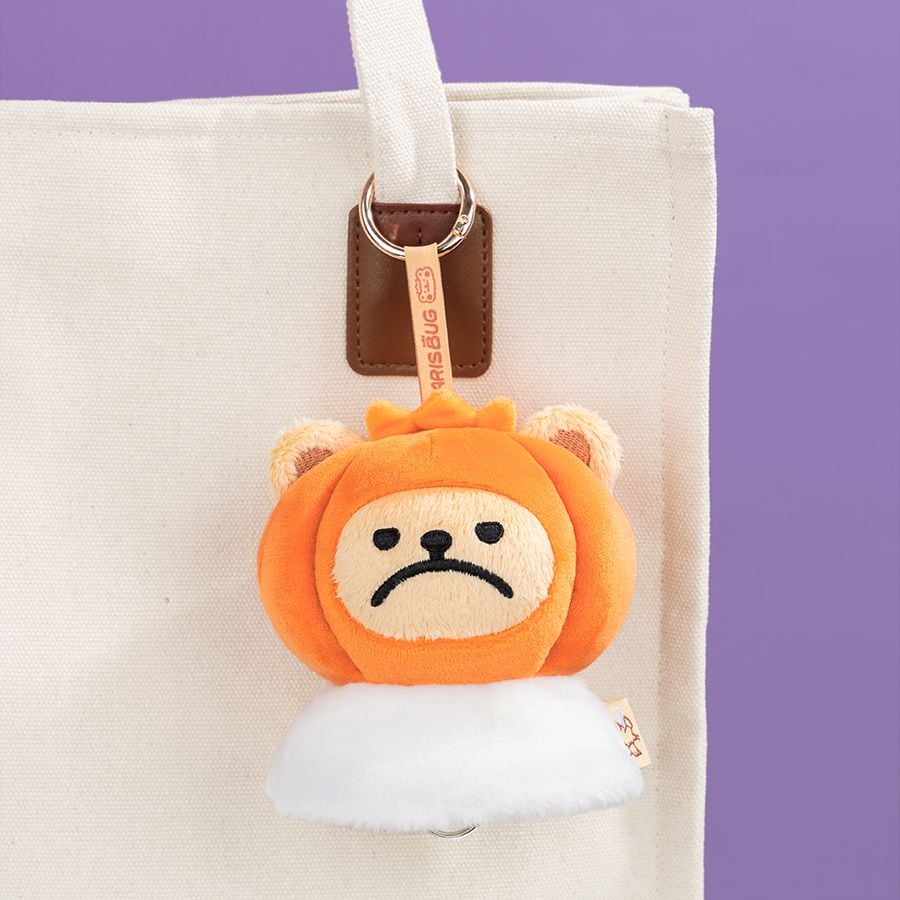Móc Khóa Gấu Bông BearisBug Plush Retractable Keychain Cover – Pumpkin Monster - Q423