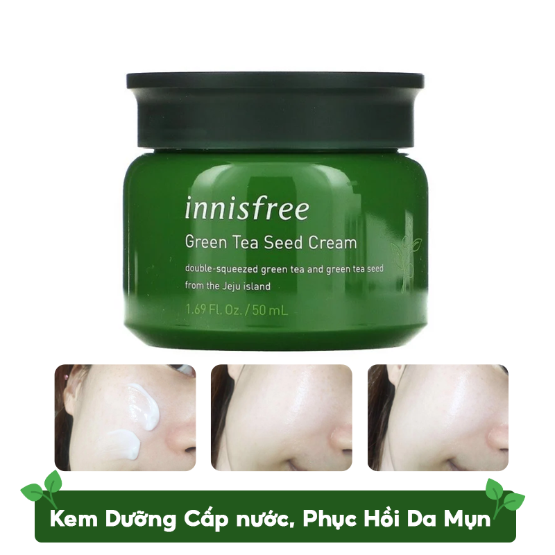 Kem Dưỡng Ẩm Innisfree Trà Xanh Green Tea Seed Hyaluronic Cream 15ml