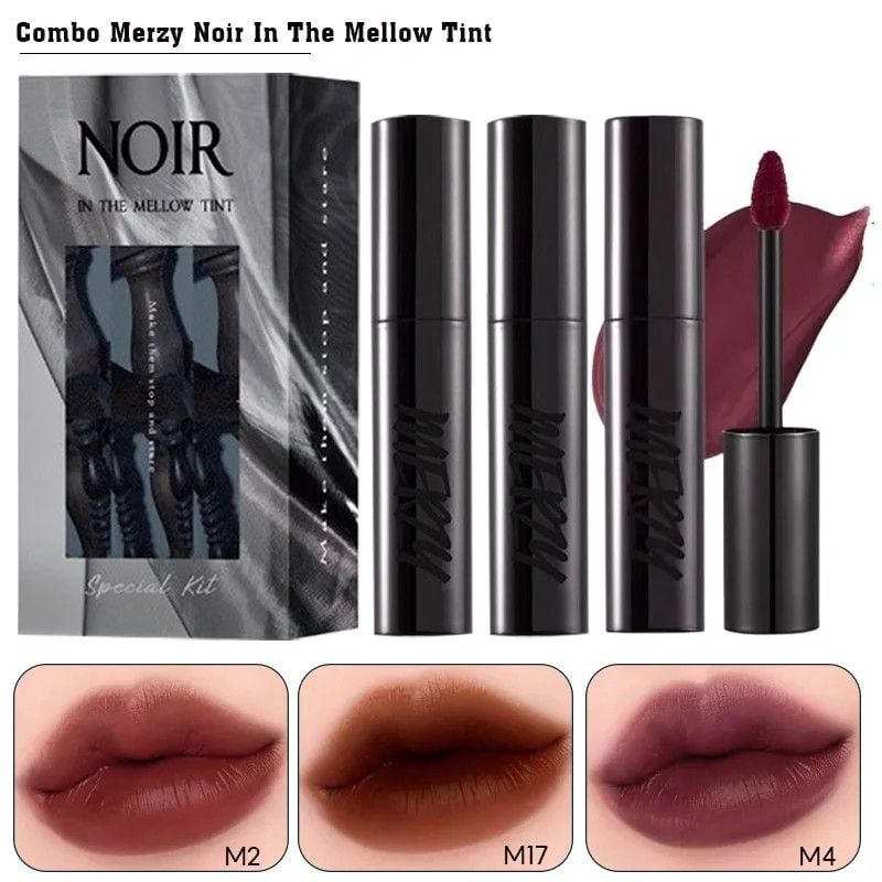 [Merzy Glam M13 Vỏ Bạc] Son Kem Siêu Lì, Mịn Môi Merzy Noir In The Mellow Tint