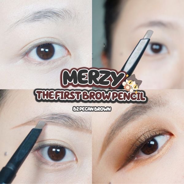  Chì Kẻ Mày Ngang Merzy Sắc Nét, Lâu Trôi The First Brow Pencil 0.3g 