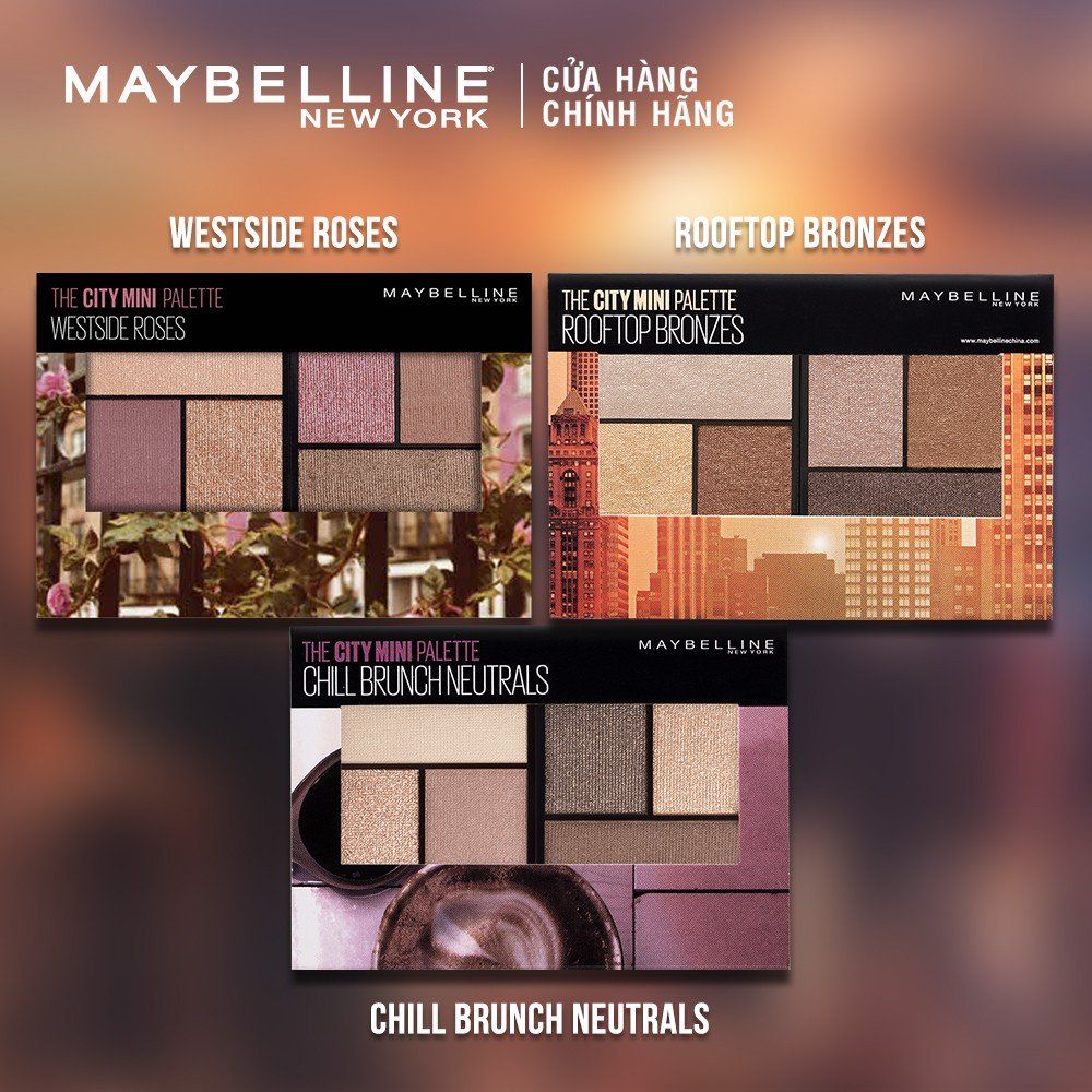 Bảng Phấn Mắt 6 Ô Maybelline The City Mini Palette 6.1g