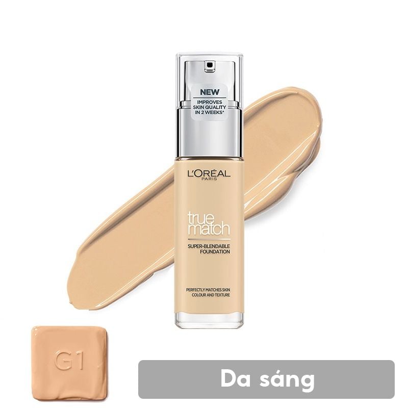 Kem Nền Mịn Nhẹ Cho Lớp Nền Bền Màu Lâu Trôi L'Oreal True Match Super-Blendable Foundation SPF16/PA++ 30ml