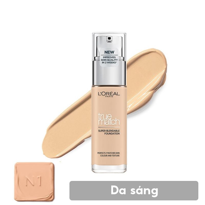 Kem Nền L'Oreal Mịn Nhẹ Cho Lớp Nền Bền Màu Lâu Trôi True Match Super-Blendable Foundation SPF16/PA++ 30ml