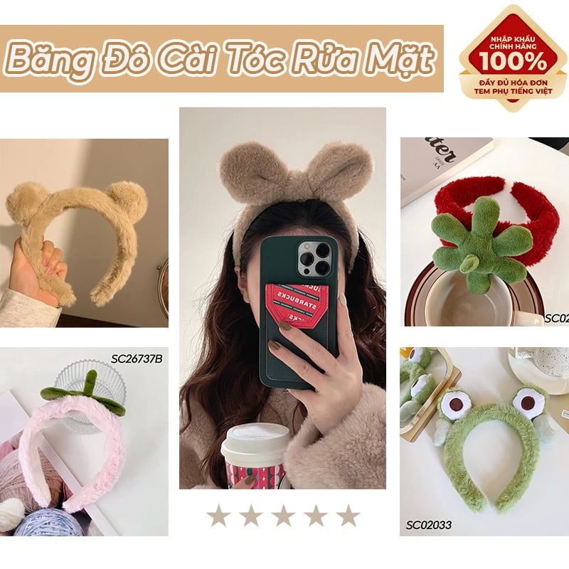 [NHẬP KHẨU] Băng Đô Cài Tóc Rửa Mặt Dễ Thương TOOLA