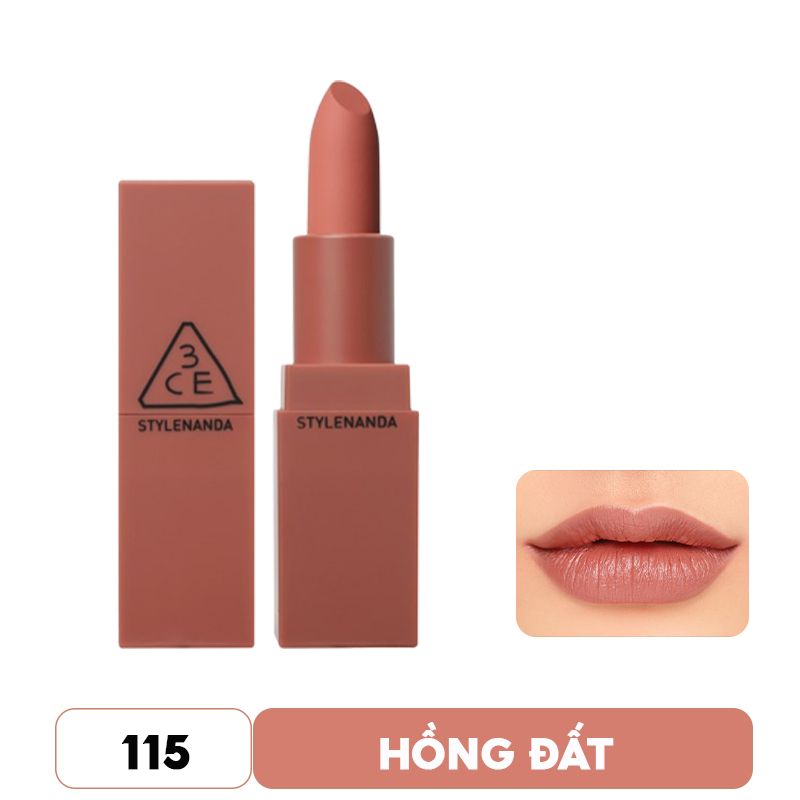 [Màu 114 - 909] Son Thỏi Lì 3CE Mood Recipe Matte Lip Color 3.5g (Vỏ Đỏ)