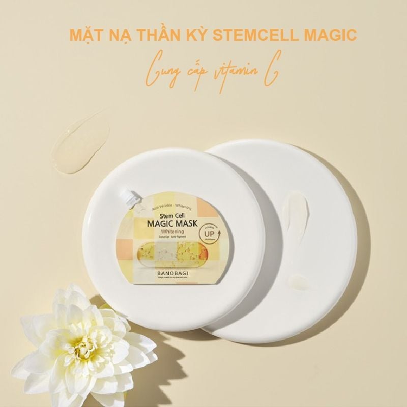 Mặt Nạ Ngủ Dưỡng Ẩm Hỗ Trợ Trắng Da Banobagi Stem Cell Magic Mask 23ml