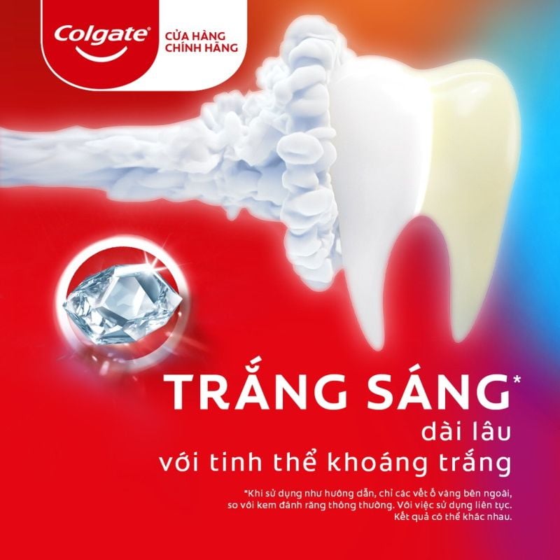 Kem Đánh Răng Giúp Trắng Sáng, Giảm Ố Vàng Colgate Optic White Plus Shine 100g