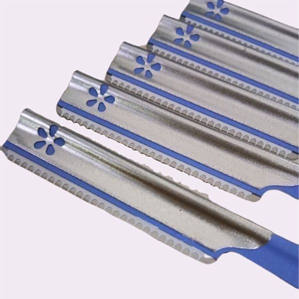  [Set 5 Cây] Dao Cạo Lông Mày Kai Razor Face Eyebrow Shaving Care Beauty-M - Lưỡi Dao Bảo Vệ (Màu xanh đậm) 