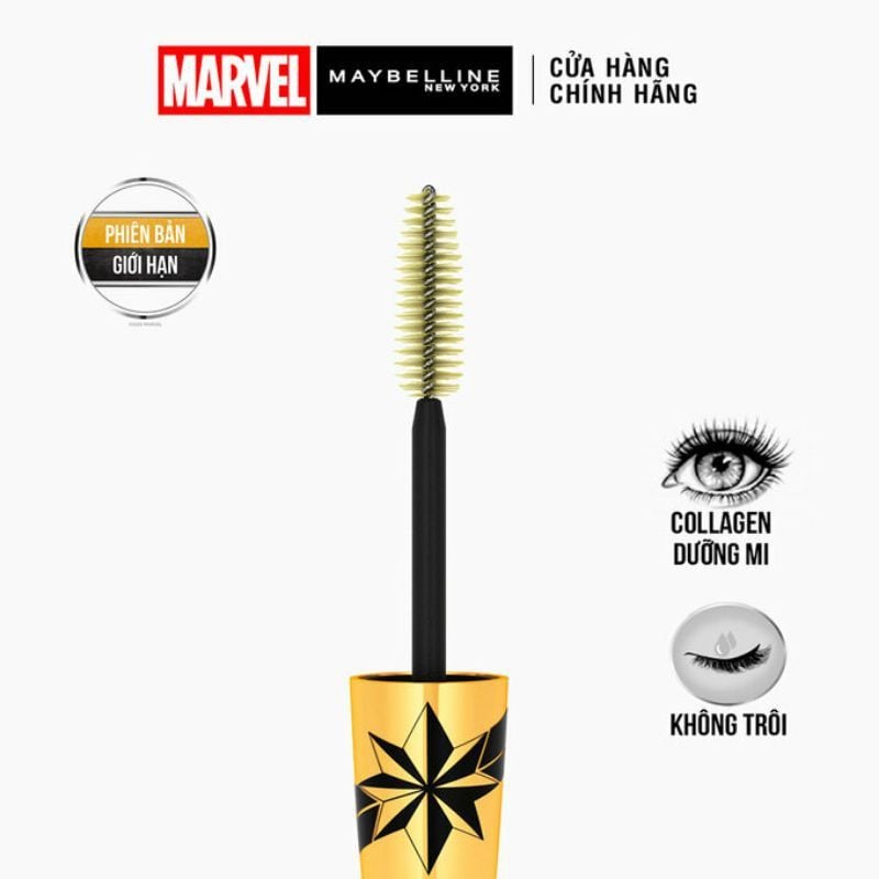 [MAYBELLINE x MARVEL] Mascara Maybelline Làm Dày Mi, Ngăn Rụng Mi The Colossal Instant Big Volume Mascara Waterproof 9.2ml