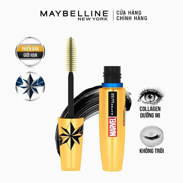  [MAYBELLINE x MARVEL] Mascara Maybelline Làm Dày Mi, Ngăn Rụng Mi The Colossal Instant Big Volume Mascara Waterproof 9.2ml 