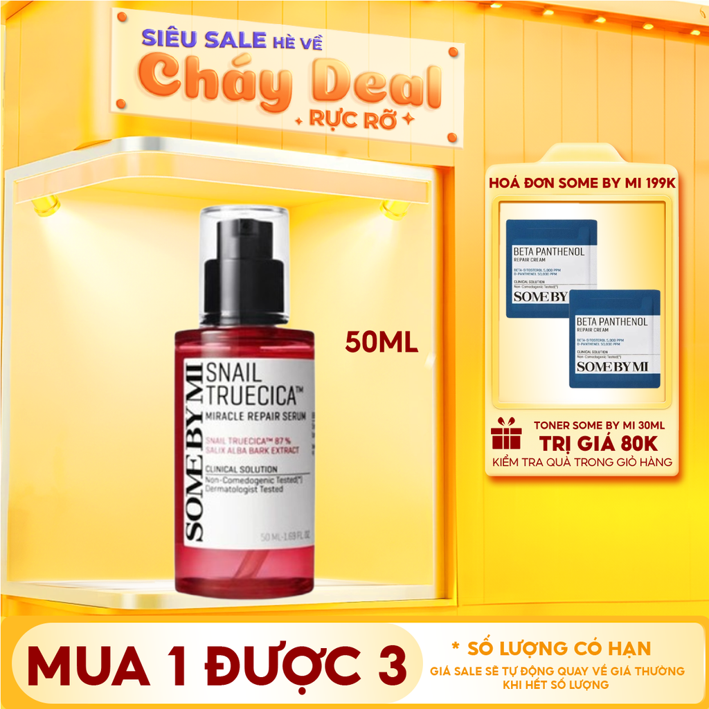 Serum Some By Mi Tinh Chất Ốc Sên Hỗ Trợ Mờ Thâm Sẹo Hàn Quốc Snail Truecica Miracle Repair Serum 50ml