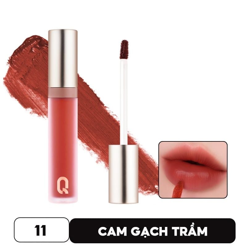 Son Kem Siêu Lì, Lâu Trôi, Mịn Mượt Nhẹ Môi Glamrr Q Long Wear Lip Cream 5g