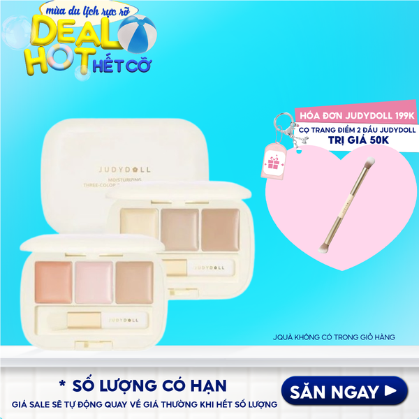 Bảng Che Khuyết Điểm 3 Ô Judydoll Three-Color Concealer Palette 2.7g