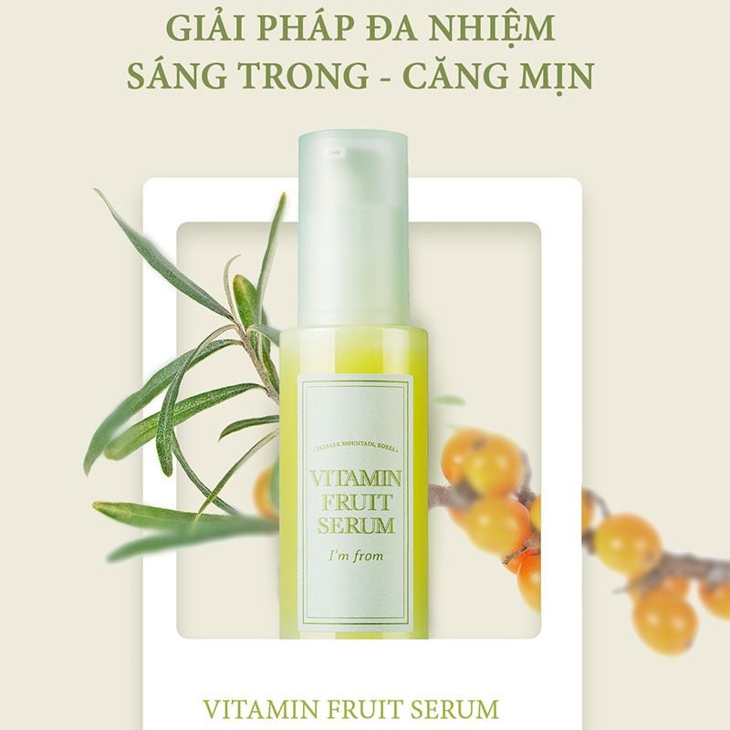 Serum I'm From Tinh Chất Dưỡng Ẩm, Làm Sáng Da I'm From Vitamin Fruit Serum 30ml